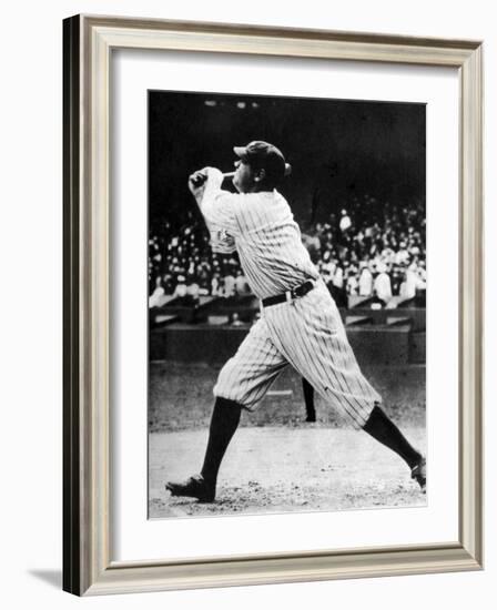 Babe Ruth at Bat, 1920s-null-Framed Art Print