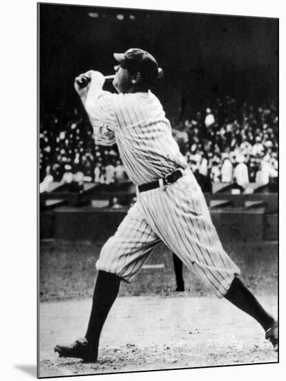 Babe Ruth at Bat, 1920s-null-Mounted Art Print