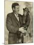 Babe Ruth, Holding Mike, a Chimpanzee at the St. Louis Zoological Park. Oct. 10, 1928-null-Mounted Photo