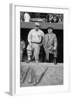 Babe Ruth in a Ny Giants Uniform with Giants Manager John Mcgraw, Oct. 23, 1923-null-Framed Photo