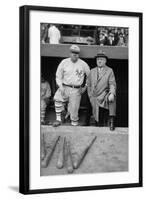 Babe Ruth in a Ny Giants Uniform with Giants Manager John Mcgraw, Oct. 23, 1923-null-Framed Photo