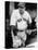 Babe Ruth in the New York Yankees Dugout at League Park in Clevelenad, Ohio, 1934-null-Stretched Canvas