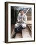 Babe Ruth Sitting on Top Step-Darryl Vlasak-Framed Giclee Print