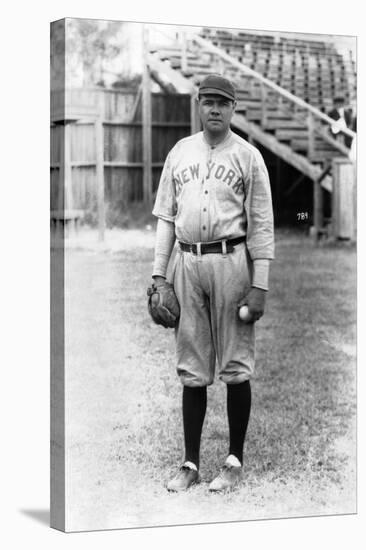 Babe Ruth Stands at Miami Field, March 16, 1920-null-Stretched Canvas