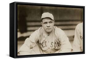 Babe Ruth When He Played for the Boston Red Soxs, Ca. 1919-null-Framed Stretched Canvas