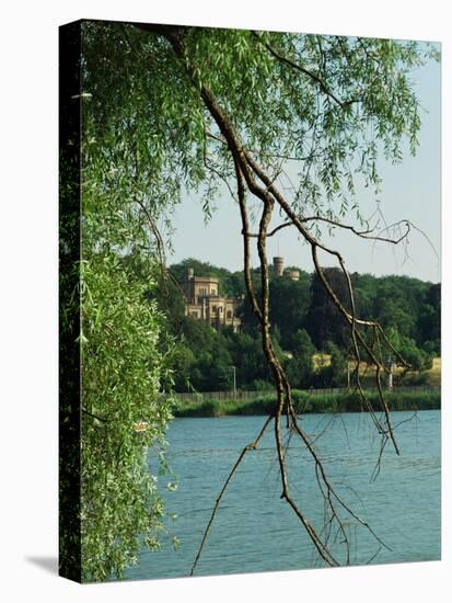 Babelsberg Palace, a Late, Neo-Gothic Work by Schinkel, Seen Across the Havel from Glienicke-Park-Karl Friedrich Schinkel-Stretched Canvas