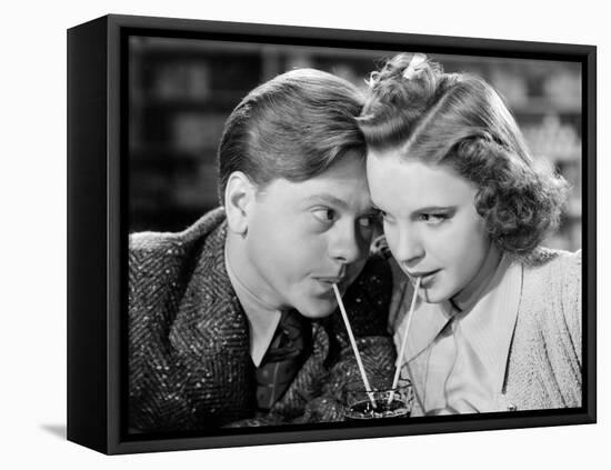 Babes in Arms, Mickey Rooney, Judy Garland, 1939-null-Framed Stretched Canvas