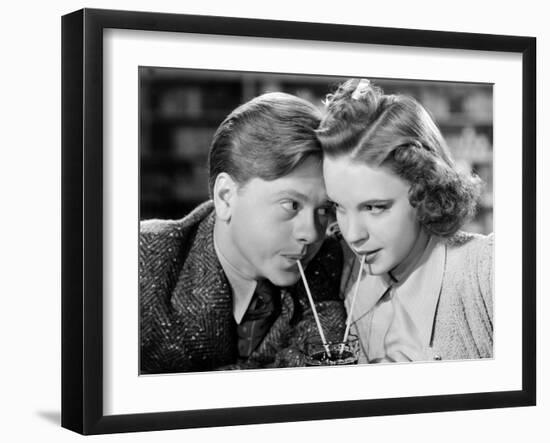 Babes in Arms, Mickey Rooney, Judy Garland, 1939-null-Framed Photo