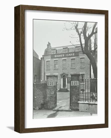 Babies Care Building, Kennington Road, Lambeth, London, 1950-null-Framed Photographic Print