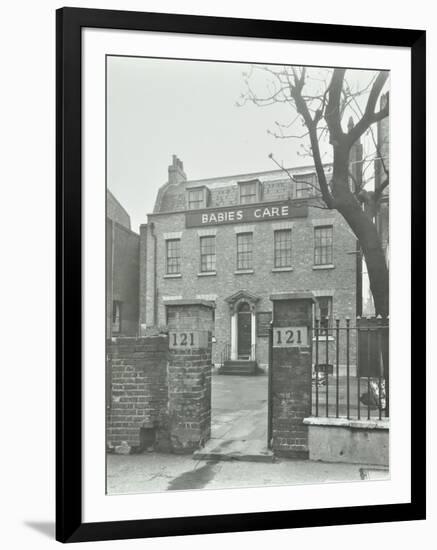 Babies Care Building, Kennington Road, Lambeth, London, 1950-null-Framed Photographic Print