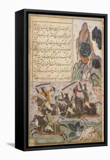 Babur Marches from Kabul to Hindustan-null-Framed Stretched Canvas