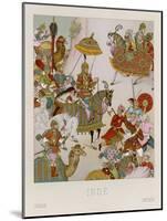 Babur Mughal Emperor of India 1526-1530 Depicted Invading Persia-Racinet-Mounted Art Print