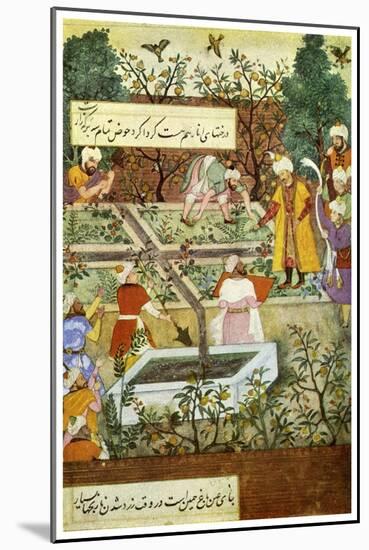 Babur Superintending in the Garden of Fidelity, 1508-Nanha Nanha-Mounted Giclee Print