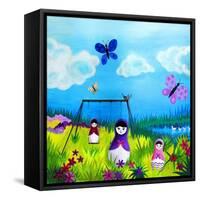 Babushka Play-null-Framed Stretched Canvas