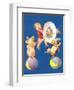 Baby and Pig Circus-null-Framed Art Print