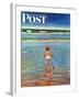 "Baby at the Beach," Saturday Evening Post Cover, July 23, 1949-Austin Briggs-Framed Giclee Print