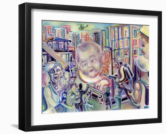 Baby Attack City-Josh Byer-Framed Giclee Print