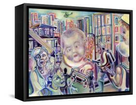Baby Attack City-Josh Byer-Framed Stretched Canvas