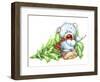 Baby Bear with Christmas Tree-ZPR Int’L-Framed Premium Giclee Print