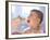 Baby Being Fed Baby Food-null-Framed Photographic Print