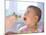 Baby Being Fed Baby Food-null-Mounted Photographic Print