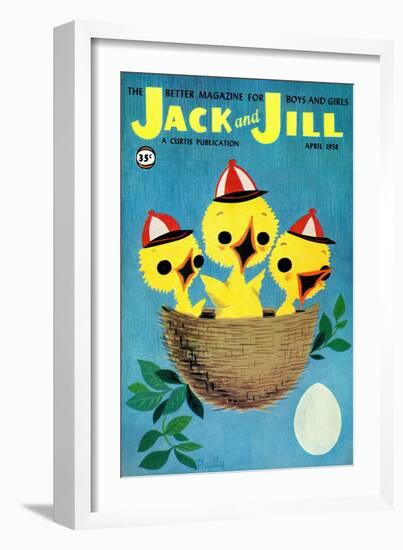 Baby Birds - Jack and Jill, April 1958-Phyllis Gimour-Framed Giclee Print