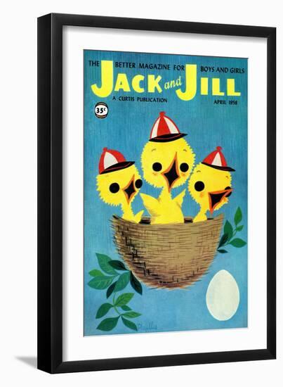 Baby Birds - Jack and Jill, April 1958-Phyllis Gimour-Framed Premium Giclee Print