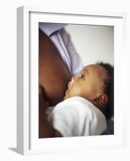 Baby Boy Breastfeeding-Ian Boddy-Framed Photographic Print