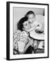 Baby Boy Hugging Mother at Dinner Time, Ca. 1953-null-Framed Photographic Print