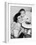 Baby Boy Hugging Mother at Dinner Time, Ca. 1953-null-Framed Photographic Print