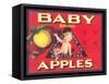 Baby Brand Apples, Fruit Crate Label-null-Framed Stretched Canvas