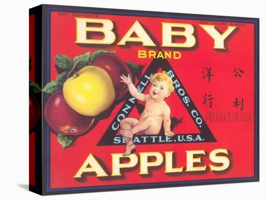 Baby Brand Apples, Fruit Crate Label-null-Stretched Canvas