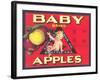 Baby Brand Apples, Fruit Crate Label-null-Framed Art Print