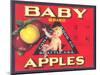 Baby Brand Apples, Fruit Crate Label-null-Mounted Art Print