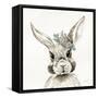 Baby Bunny with Crown-Yvette St. Amant-Framed Stretched Canvas