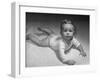 Baby Carol on Her Belly, Wearing Only a Shirt During the War Shortages-Nina Leen-Framed Photographic Print