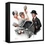 "Baby Carriage", May 20,1916-Norman Rockwell-Framed Stretched Canvas