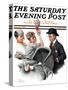 "Baby Carriage" Saturday Evening Post Cover, May 20,1916-Norman Rockwell-Stretched Canvas