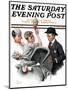 "Baby Carriage" Saturday Evening Post Cover, May 20,1916-Norman Rockwell-Mounted Giclee Print
