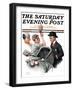 "Baby Carriage" Saturday Evening Post Cover, May 20,1916-Norman Rockwell-Framed Giclee Print