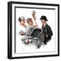 "Baby Carriage" Saturday Evening Post Cover, May 20,1916-Norman Rockwell-Framed Giclee Print