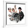 "Baby Carriage" Saturday Evening Post Cover, May 20,1916-Norman Rockwell-Framed Giclee Print