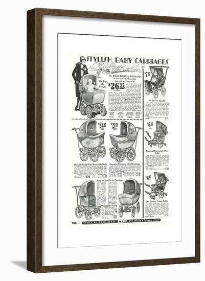 Baby Carriages in Sears Roebuck Catalog-null-Framed Art Print