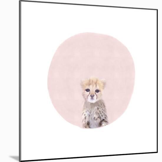 Baby Cheetah Pink-Leah Straatsma-Mounted Art Print