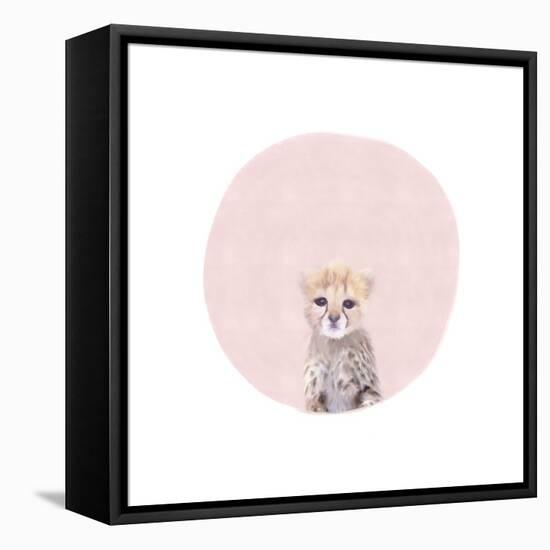 Baby Cheetah Pink-Leah Straatsma-Framed Stretched Canvas