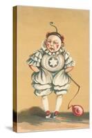 Baby Clown with Balloon on String-null-Stretched Canvas