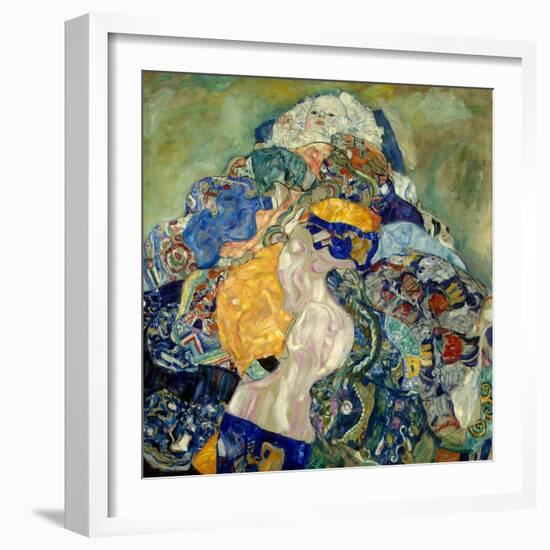 Baby (Cradl)-Gustav Klimt-Framed Giclee Print