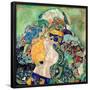 Baby (Cradle). Dated: 1917/1918. Dimensions: overall: 110.9 x 110.4 cm (43 11/16 x 43 7/16 in.) ...-Gustav Klimt-Framed Poster