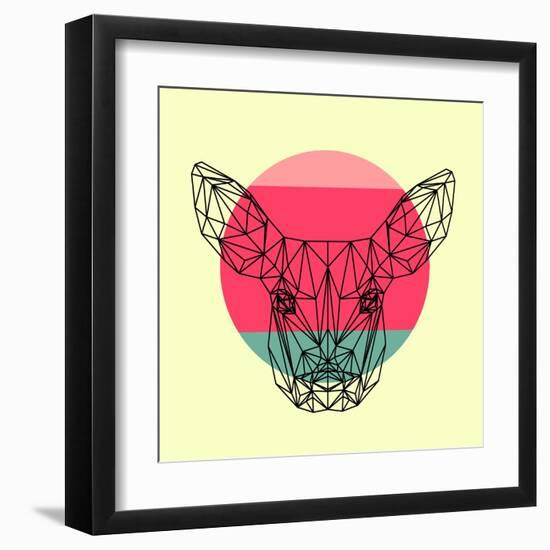 Baby Deer and Sunset-Lisa Kroll-Framed Art Print