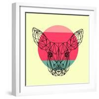 Baby Deer and Sunset-Lisa Kroll-Framed Art Print